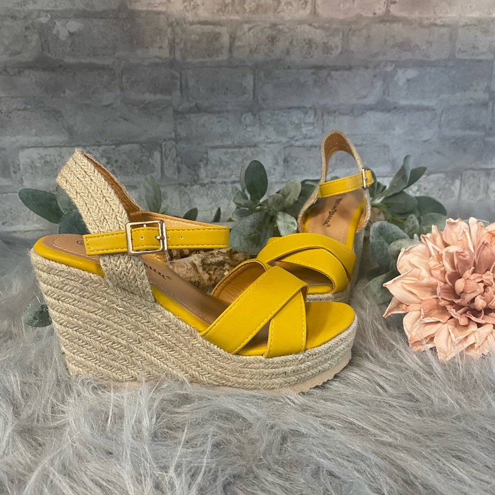 Yellow Wedge Heels